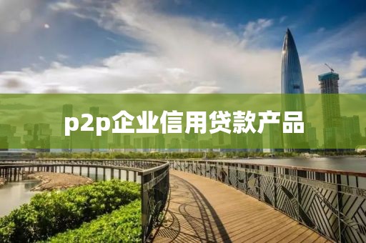 p2p企业信用贷款产品