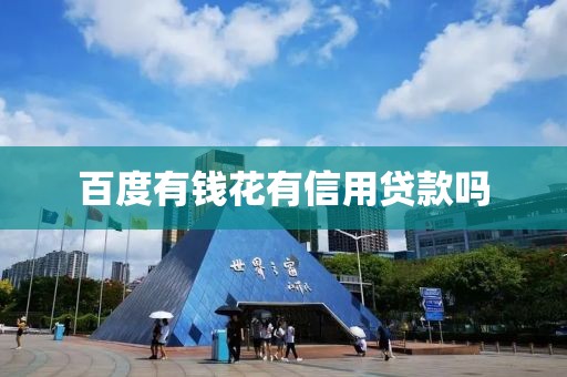 百度有钱花有信用贷款吗