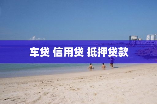 车贷 信用贷 抵押贷款