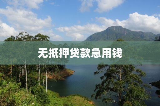 无抵押贷款急用钱