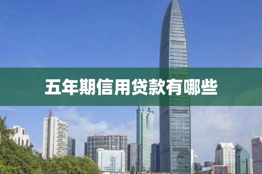 五年期信用贷款有哪些