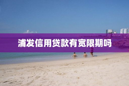 浦发信用贷款有宽限期吗