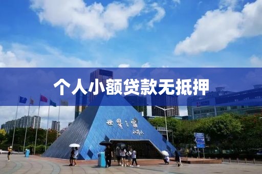 个人小额贷款无抵押