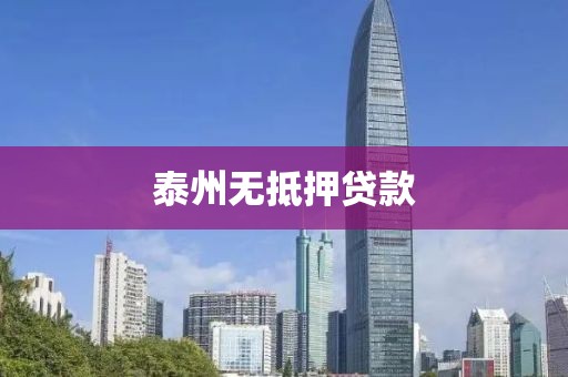 泰州无抵押贷款