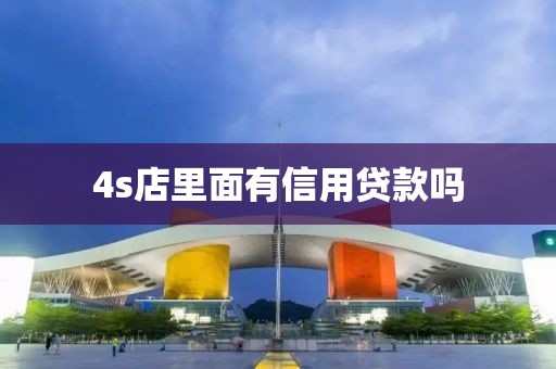 4s店里面有信用贷款吗