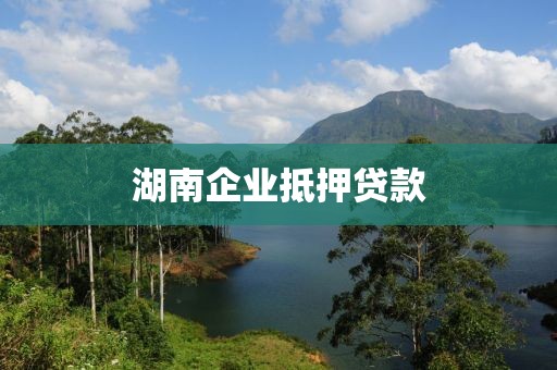 湖南企业抵押贷款
