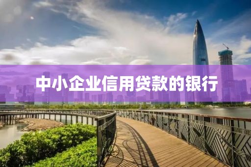 中小企业信用贷款的银行
