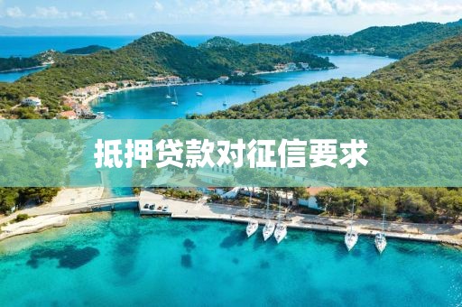 抵押贷款对征信要求