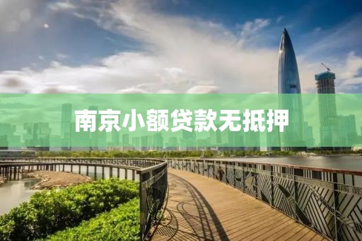 南京小额贷款无抵押