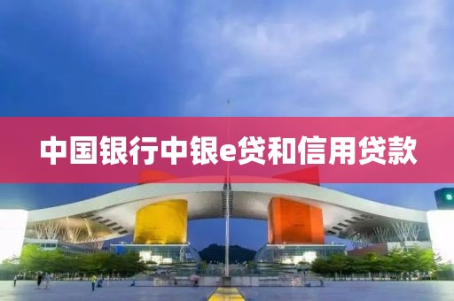 中国银行中银e贷和信用贷款