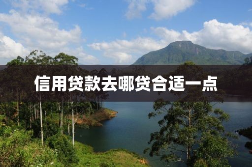 信用贷款去哪贷合适一点