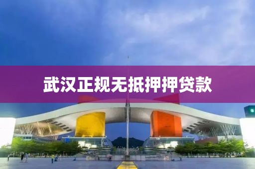 武汉正规无抵押押贷款