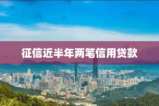 征信近半年两笔信用贷款