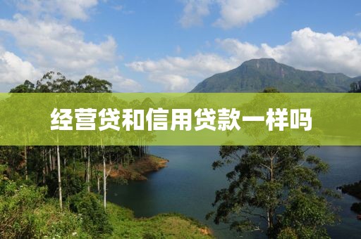 经营贷和信用贷款一样吗