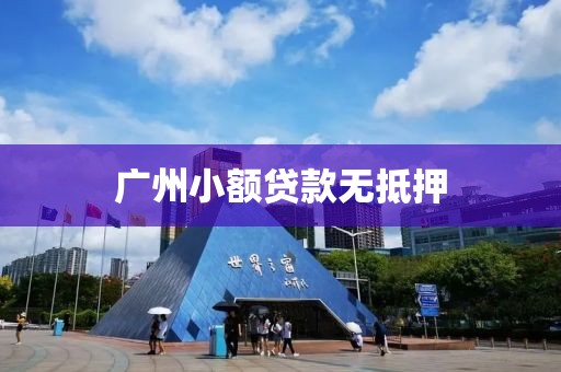 广州小额贷款无抵押