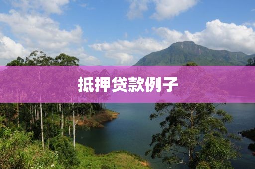 抵押贷款例子