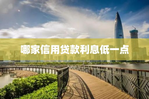 哪家信用贷款利息低一点