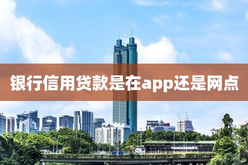 银行信用贷款是在app还是网点