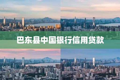 巴东县中国银行信用贷款