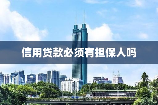 信用贷款必须有担保人吗