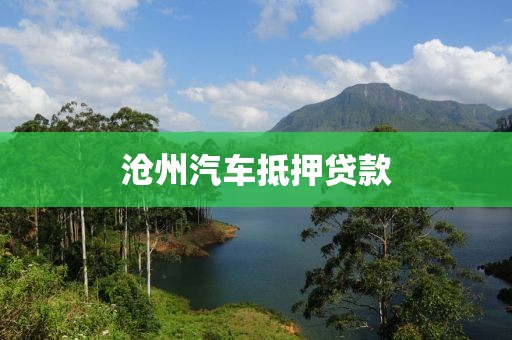 沧州汽车抵押贷款