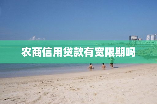 农商信用贷款有宽限期吗