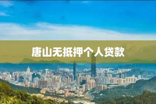 唐山无抵押个人贷款