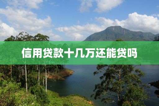 信用贷款十几万还能贷吗