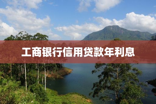 工商银行信用贷款年利息
