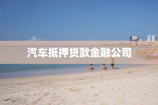 汽车抵押贷款金融公司