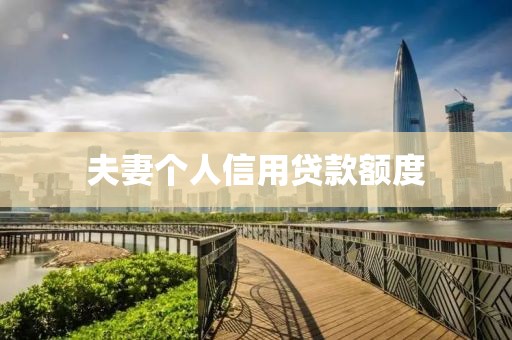 夫妻个人信用贷款额度