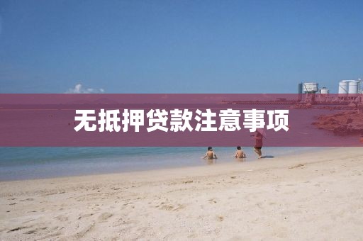 无抵押贷款注意事项