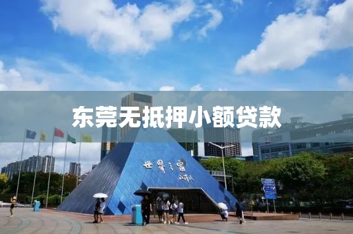东莞无抵押小额贷款