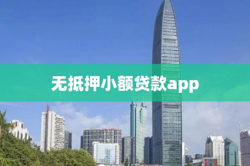 无抵押小额贷款app