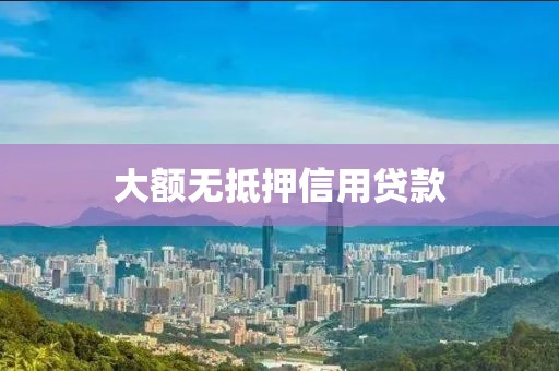 大额无抵押信用贷款