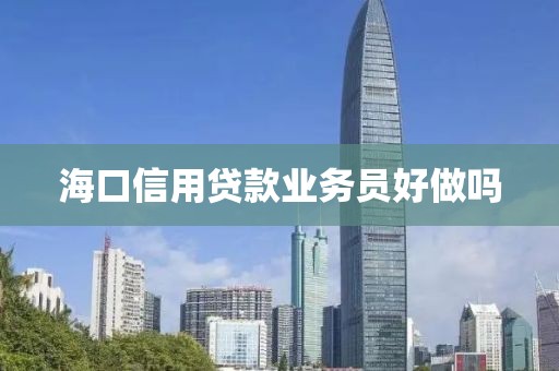 海口信用贷款业务员好做吗