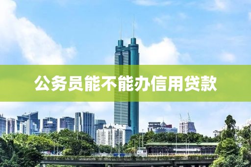 公务员能不能办信用贷款