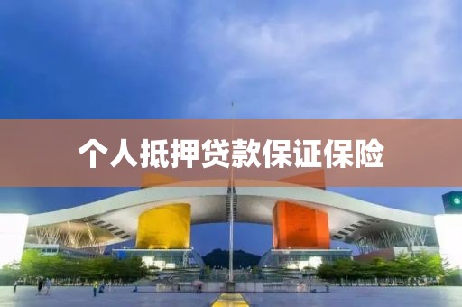 个人抵押贷款保证保险