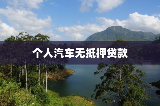 个人汽车无抵押贷款