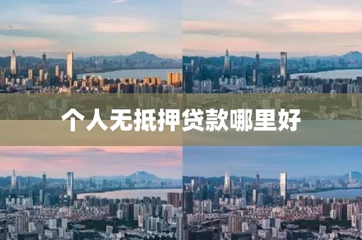 个人无抵押贷款哪里好