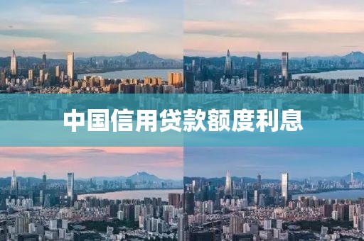 中国信用贷款额度利息