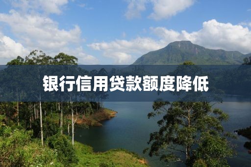 银行信用贷款额度降低