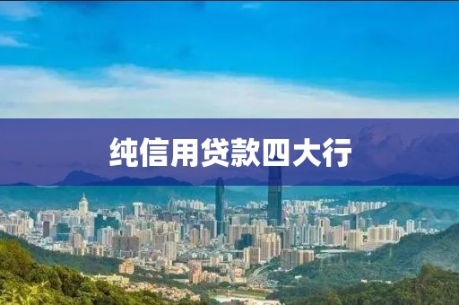 纯信用贷款四大行