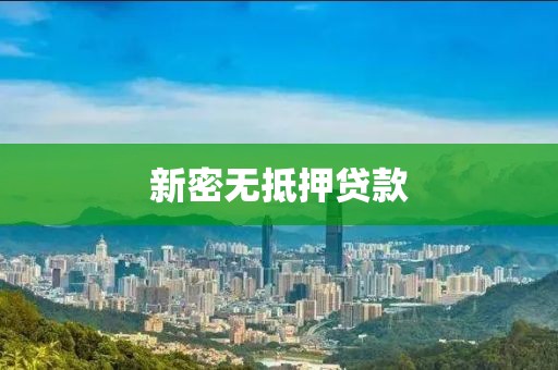 新密无抵押贷款
