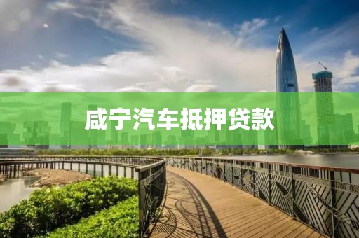咸宁汽车抵押贷款