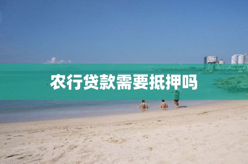 农行贷款需要抵押吗