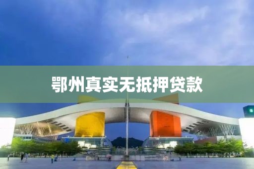 鄂州真实无抵押贷款