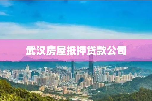 武汉房屋抵押贷款公司