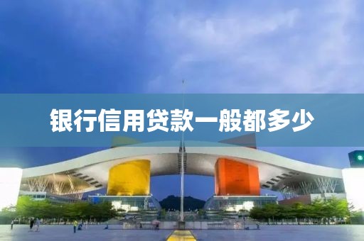 银行信用贷款一般都多少