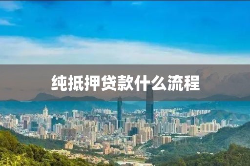 纯抵押贷款什么流程